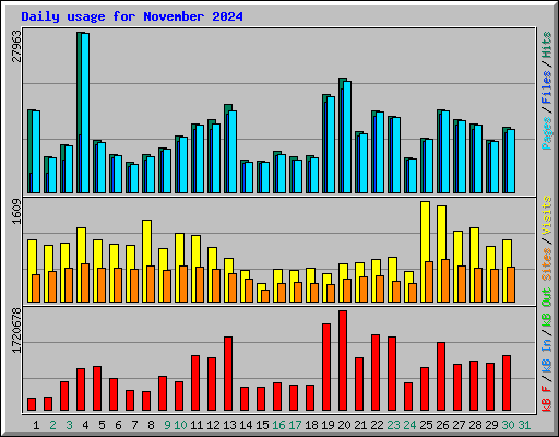 Daily usage for November 2024