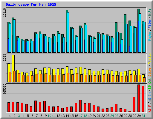 Daily usage for May 2025