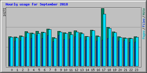 Hourly usage for September 2018