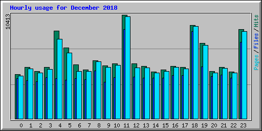 Hourly usage for December 2018