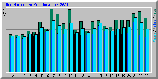 Hourly usage for October 2021