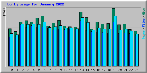 Hourly usage for January 2022